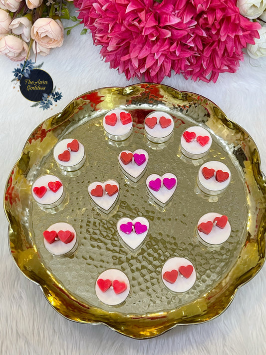 Heart tea light candles
