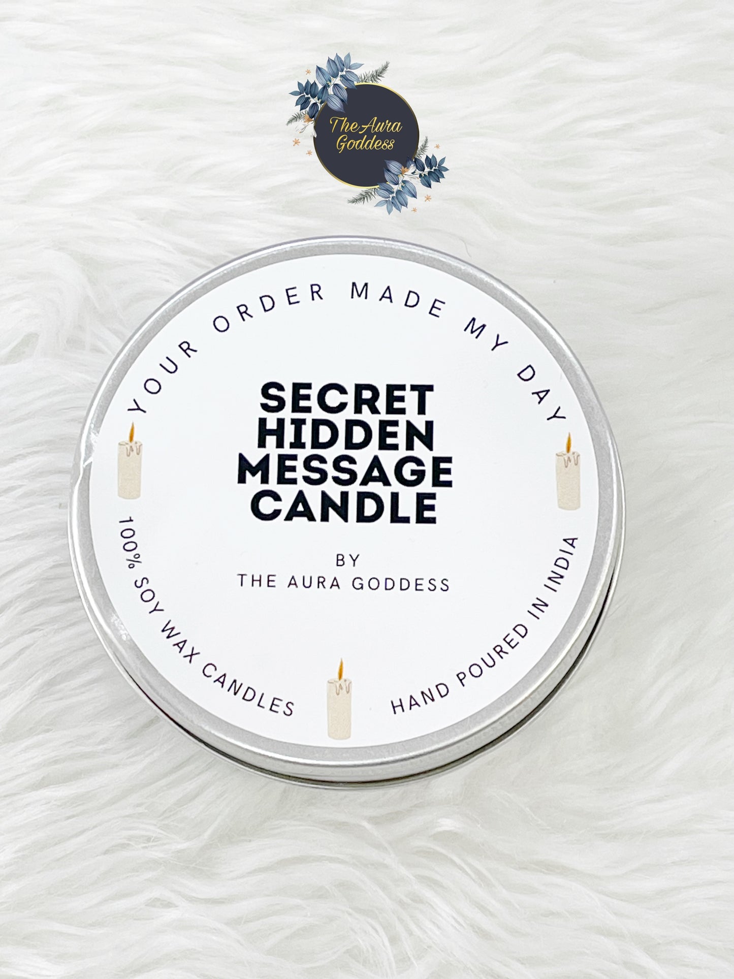 Christmas Secret hidden message candle