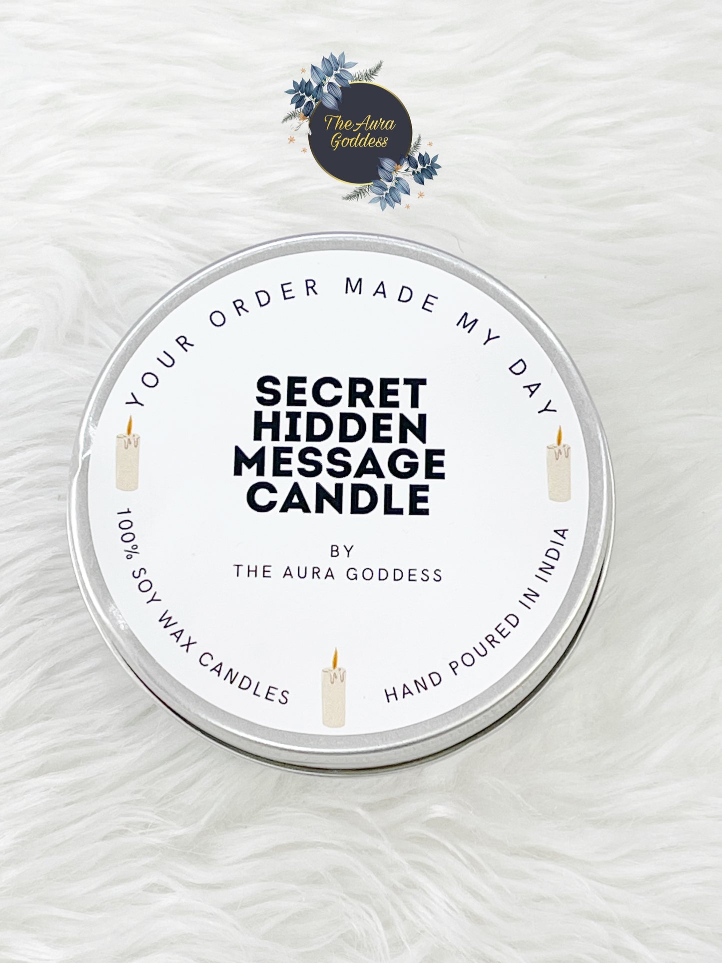 Secret hidden message candle