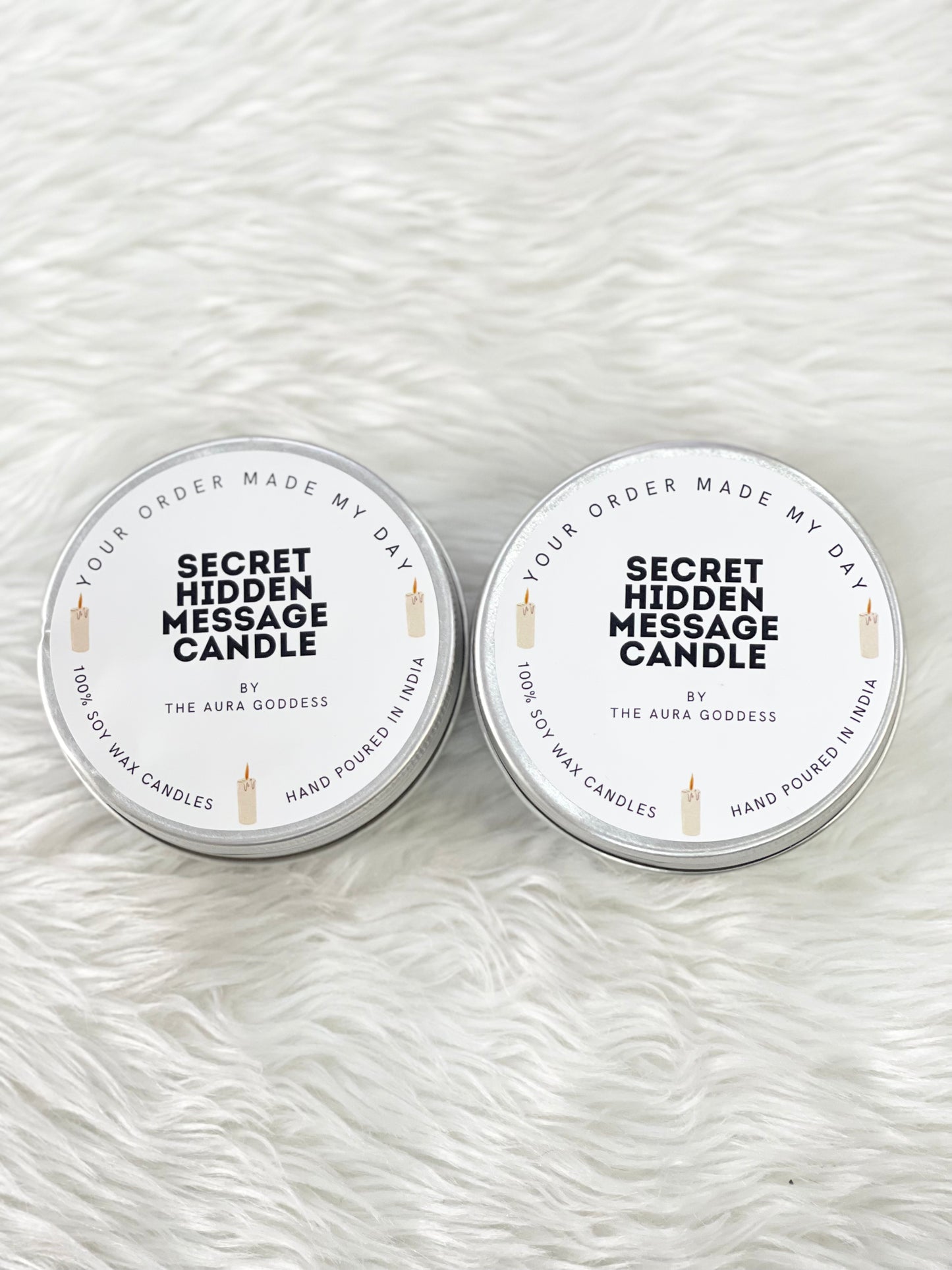 Christmas Secret hidden message candle