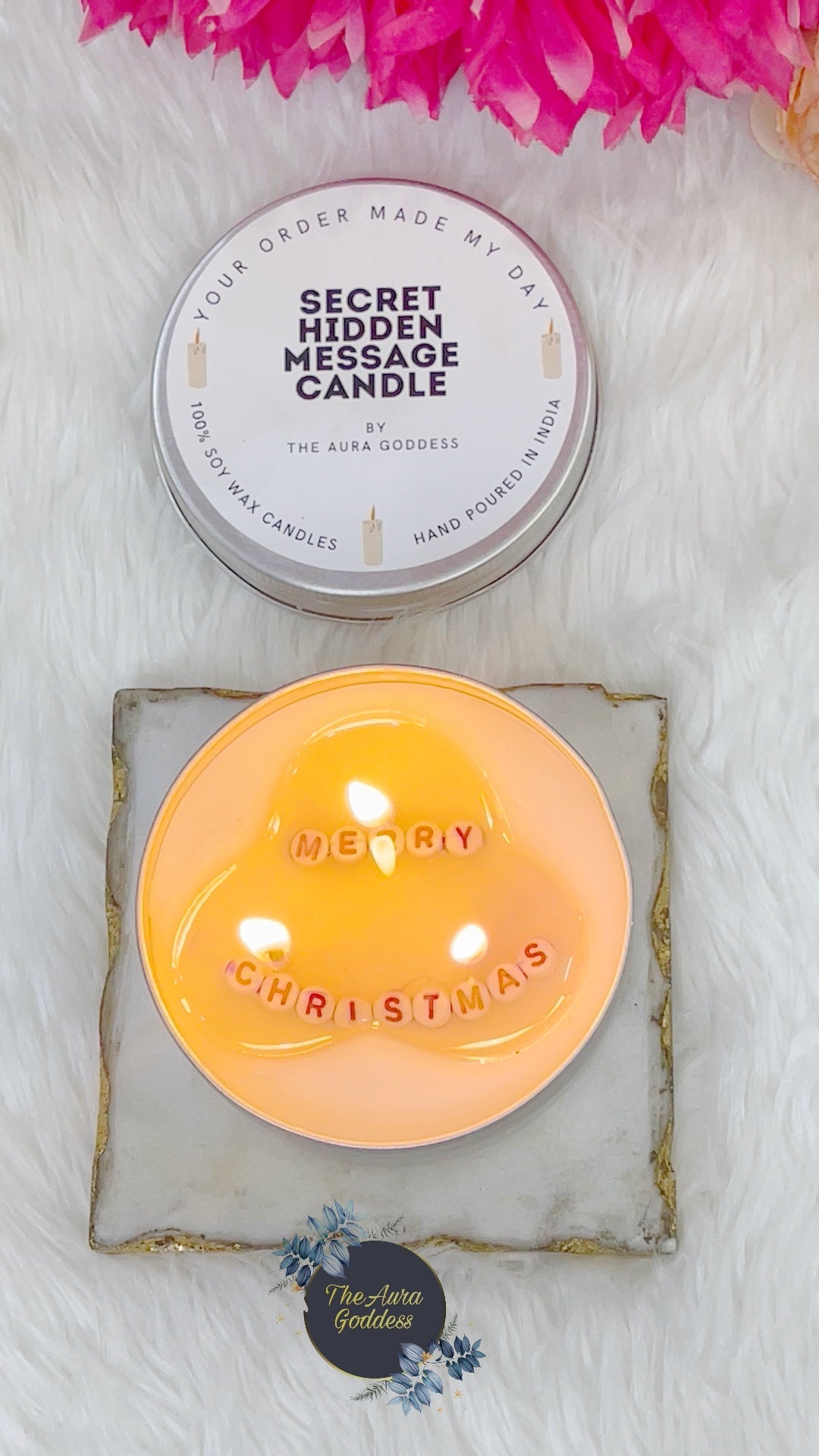 Christmas Secret hidden message candle