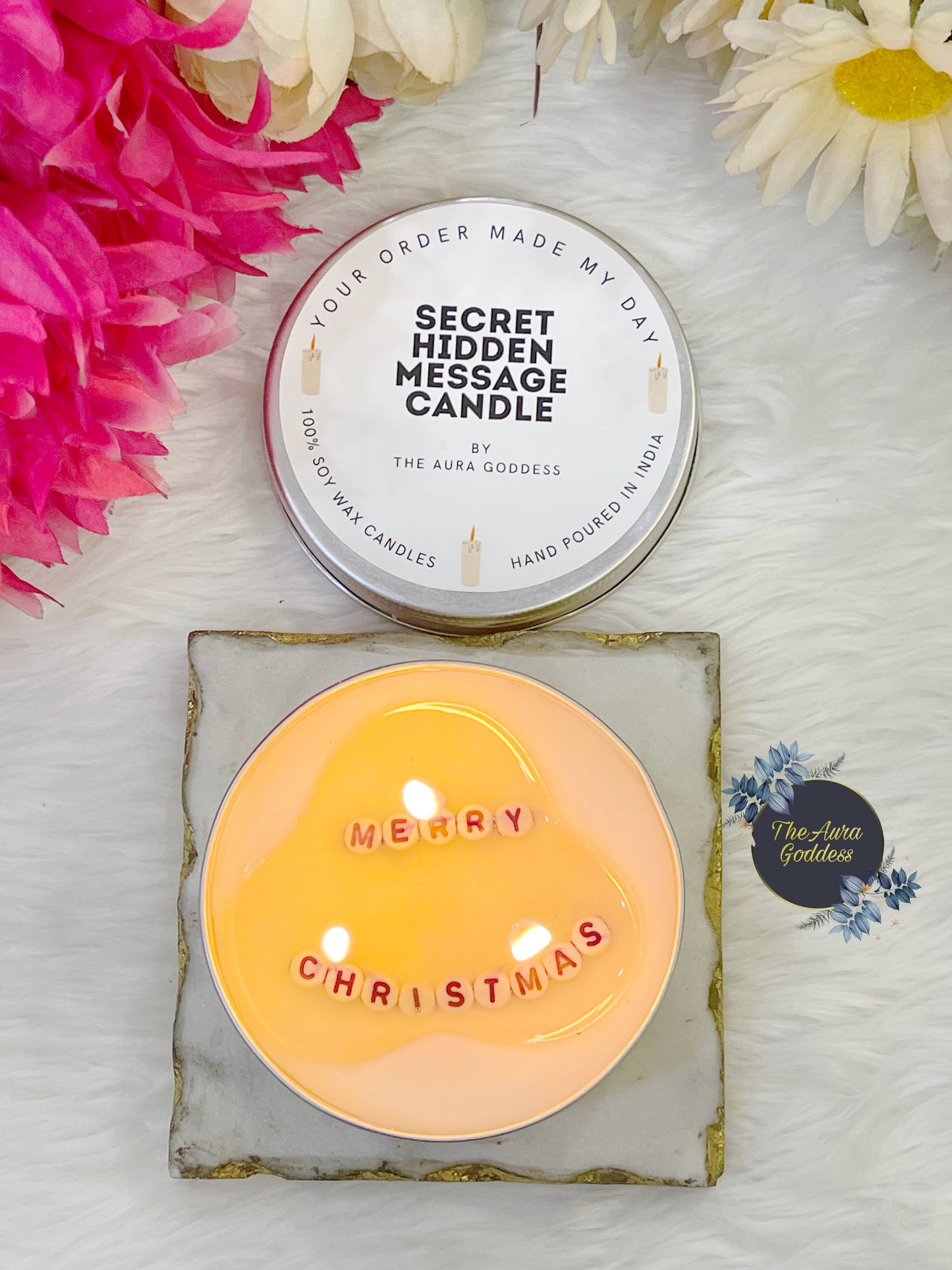 Christmas Secret hidden message candle
