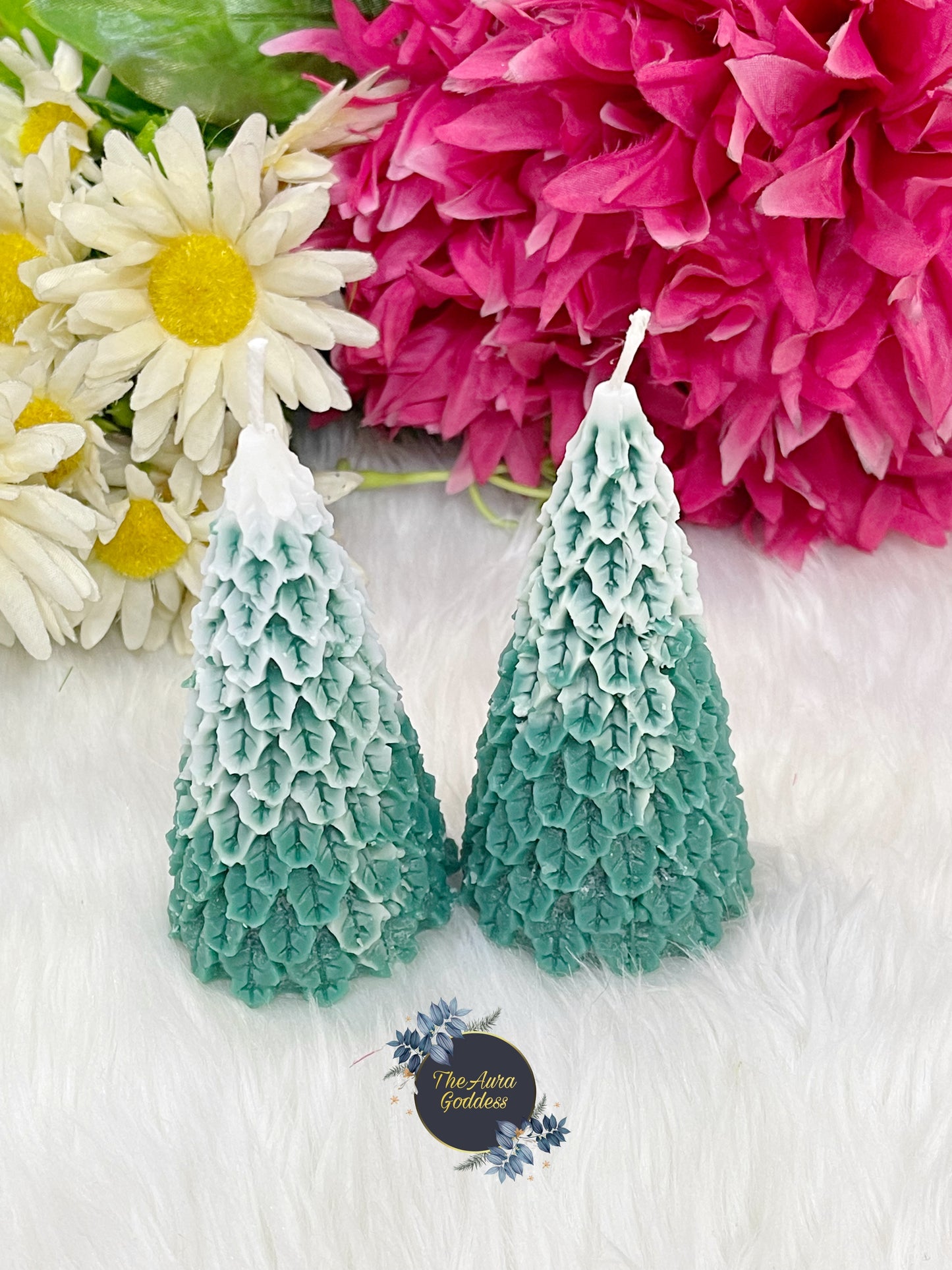 Christmas pine tree candle