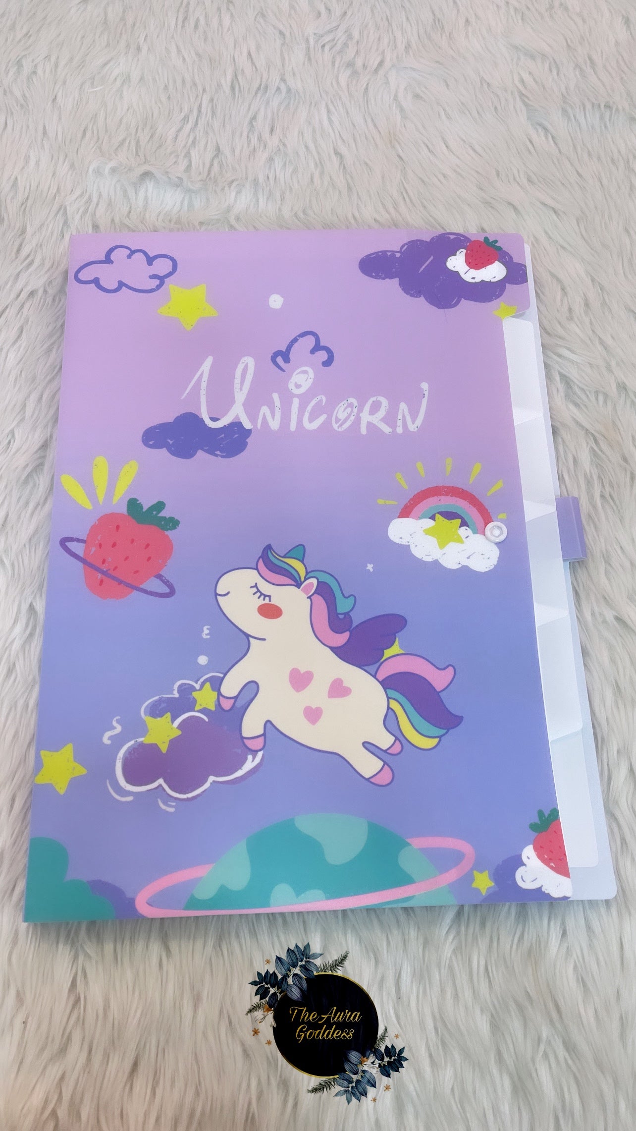 Unicorn A4 file folder with 6 pocket