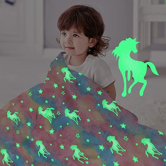 Unicorn glow blanket