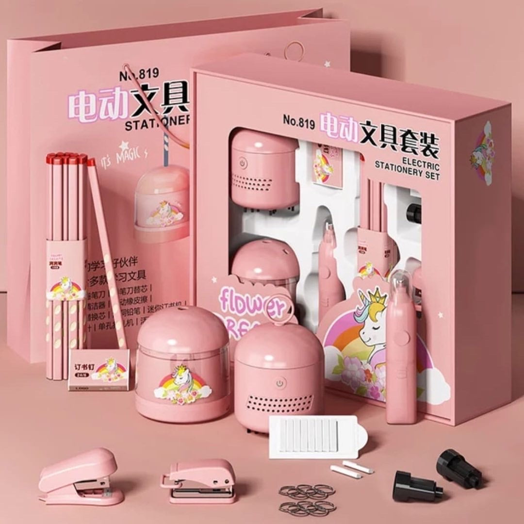 Electric stationery set
