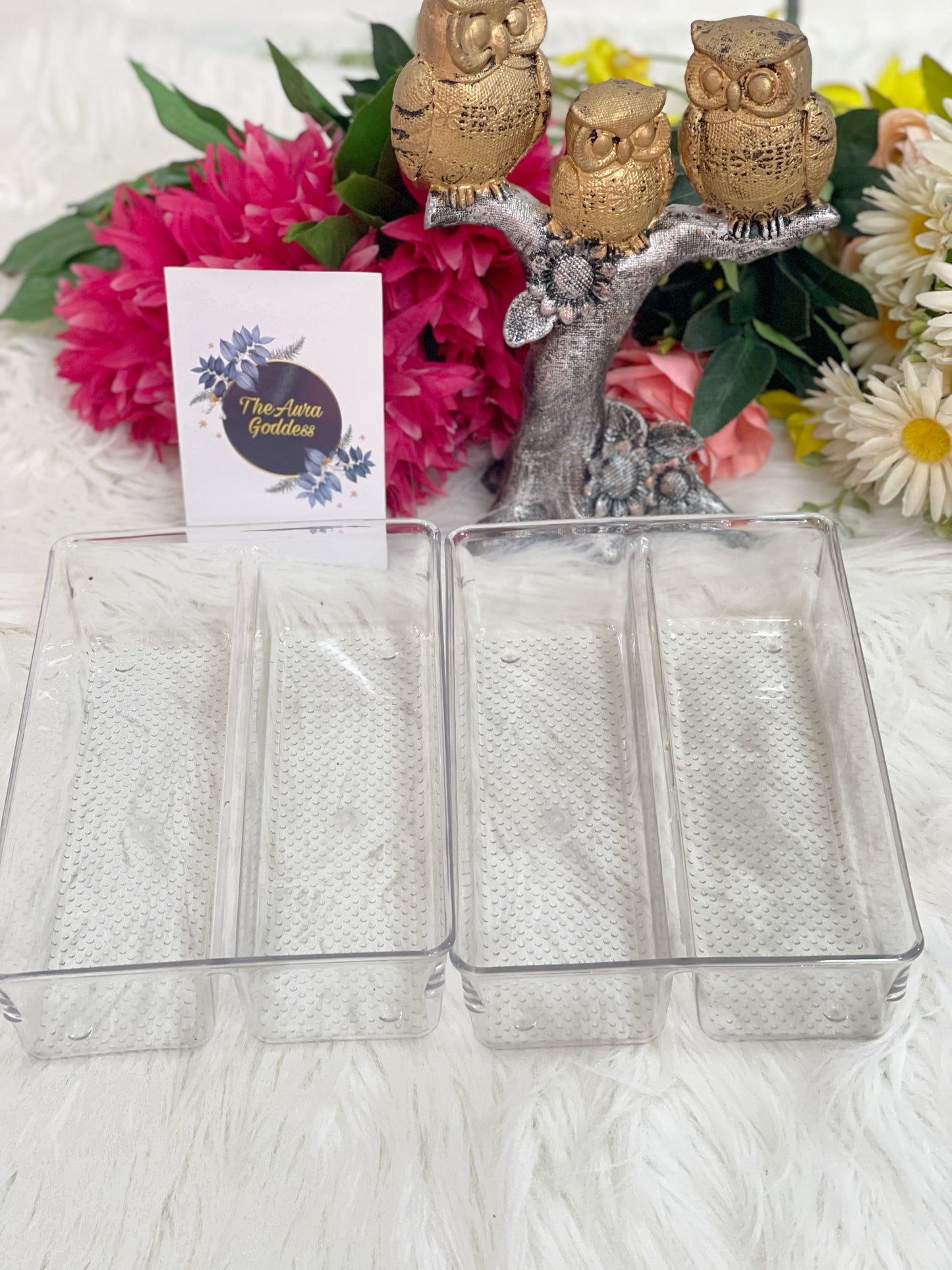 Acrylic drawer organiser set of 3 different sizes