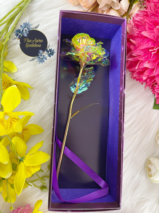 Galaxy rose with gift box