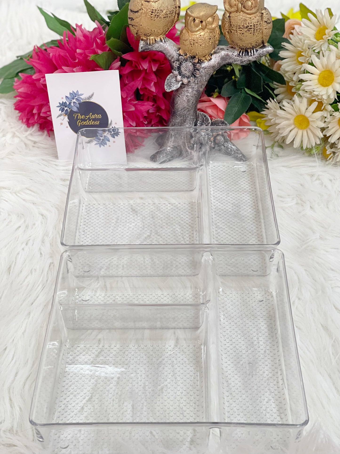 Acrylic drawer organiser set of 3 different sizes