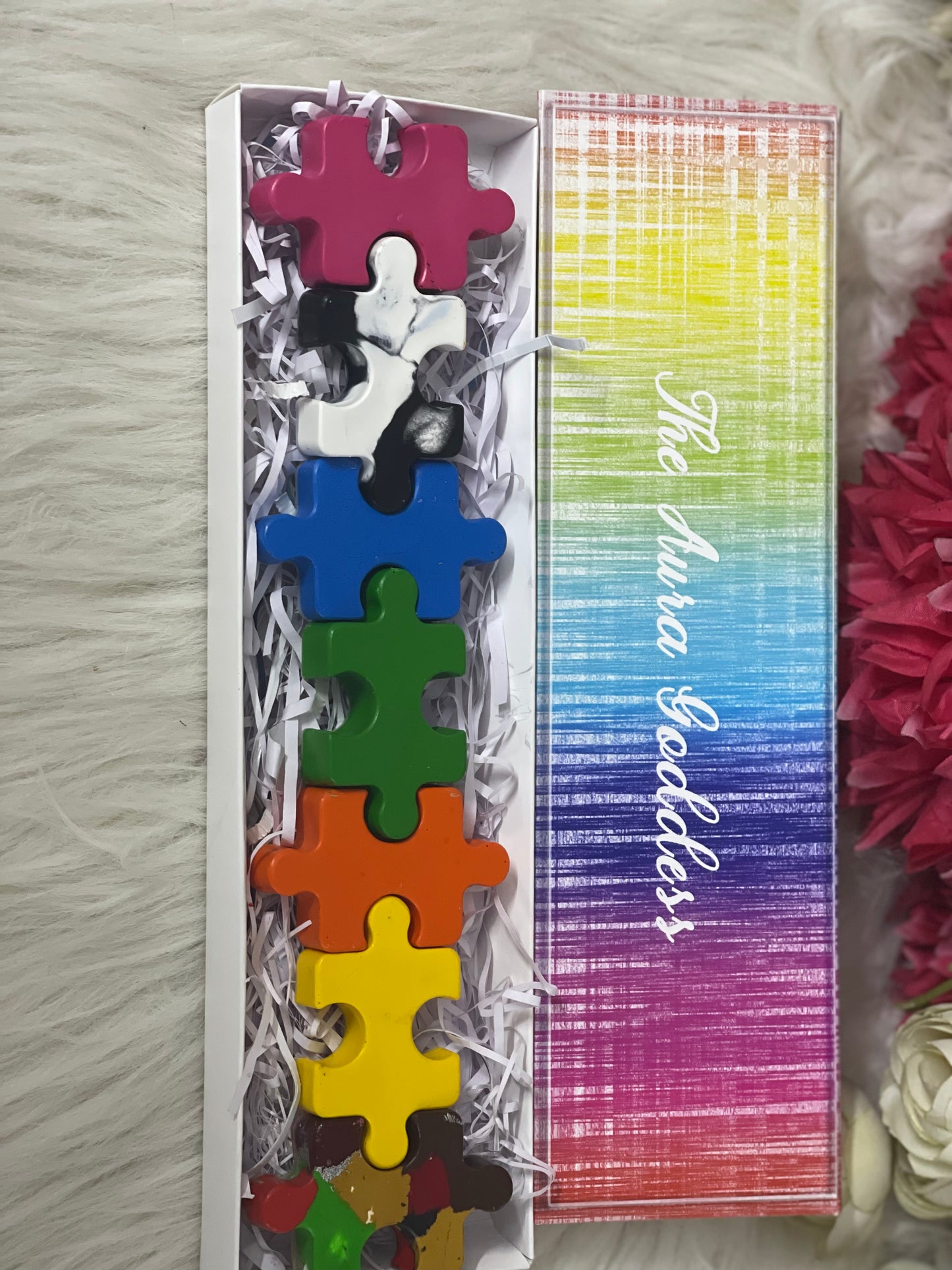 Puzzle crayons set of 7