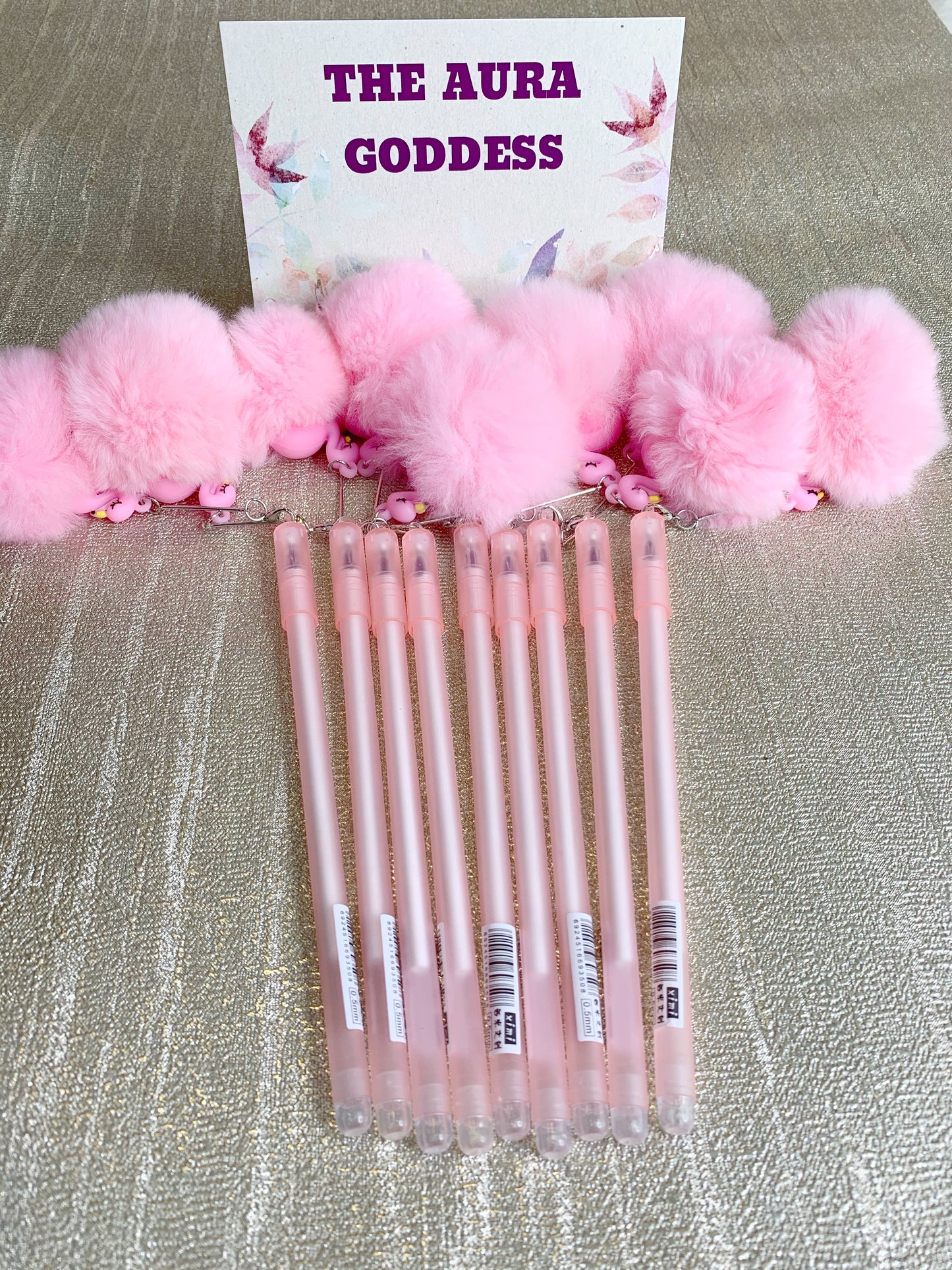 Flamingo fur gel pen