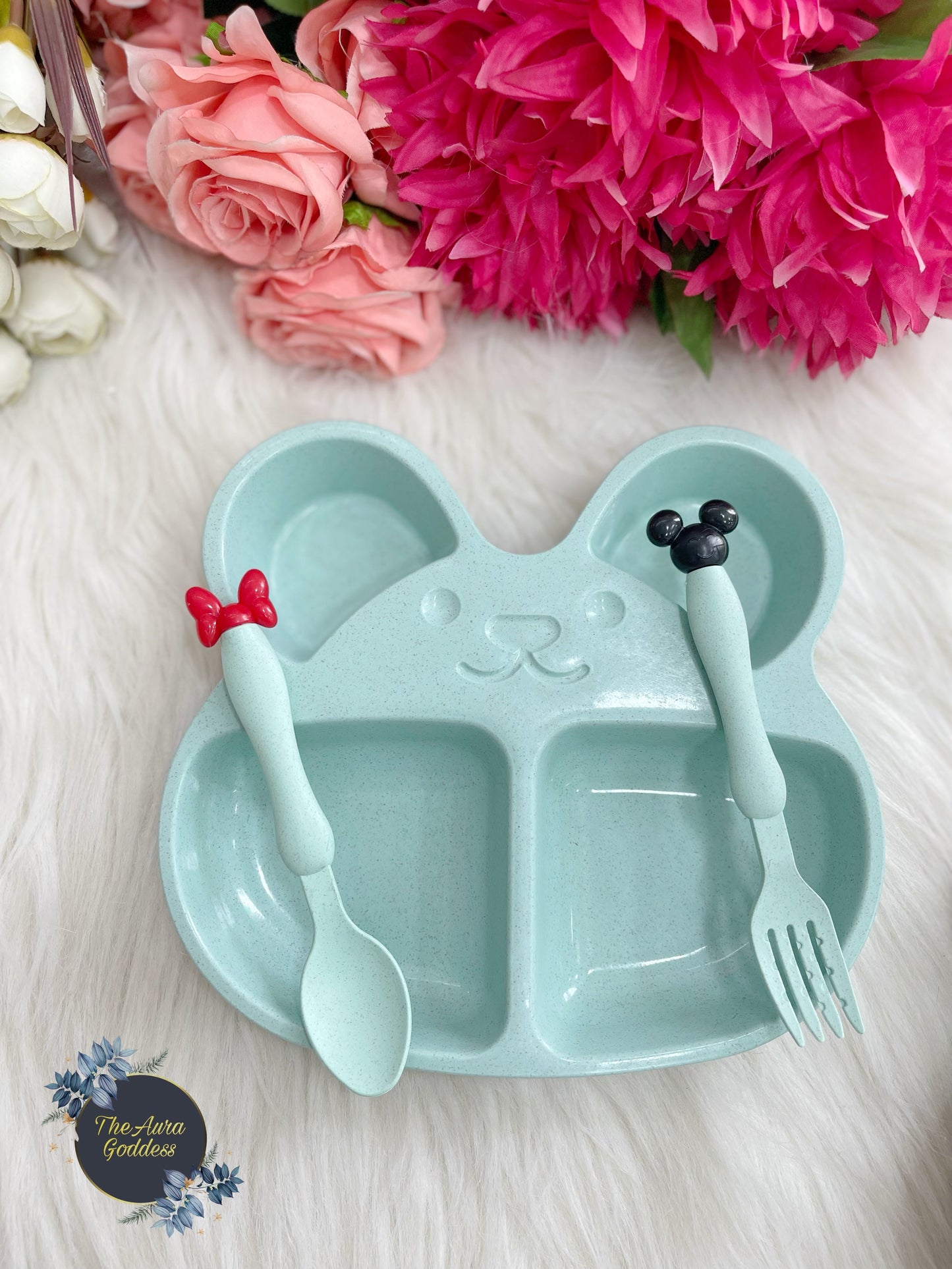 MICKEY MOUSE PLATE WITH CUTLERY