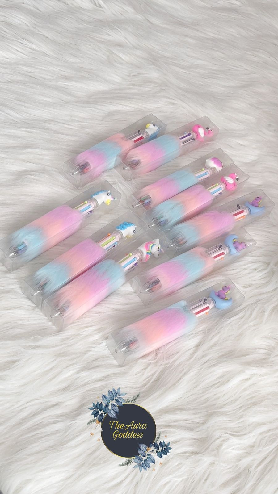 Rainbow Fur pens