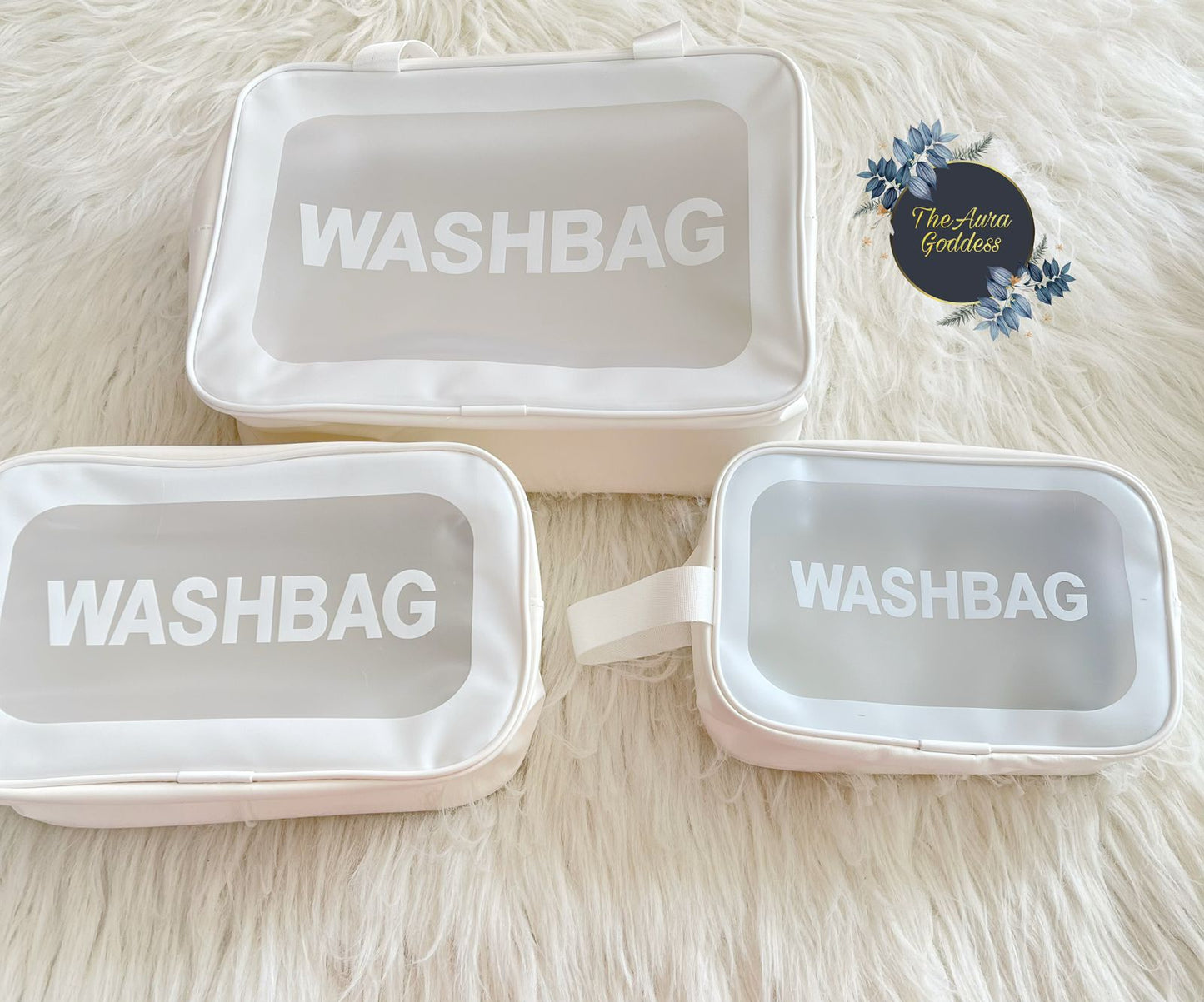 Wash makeup bags set of 3