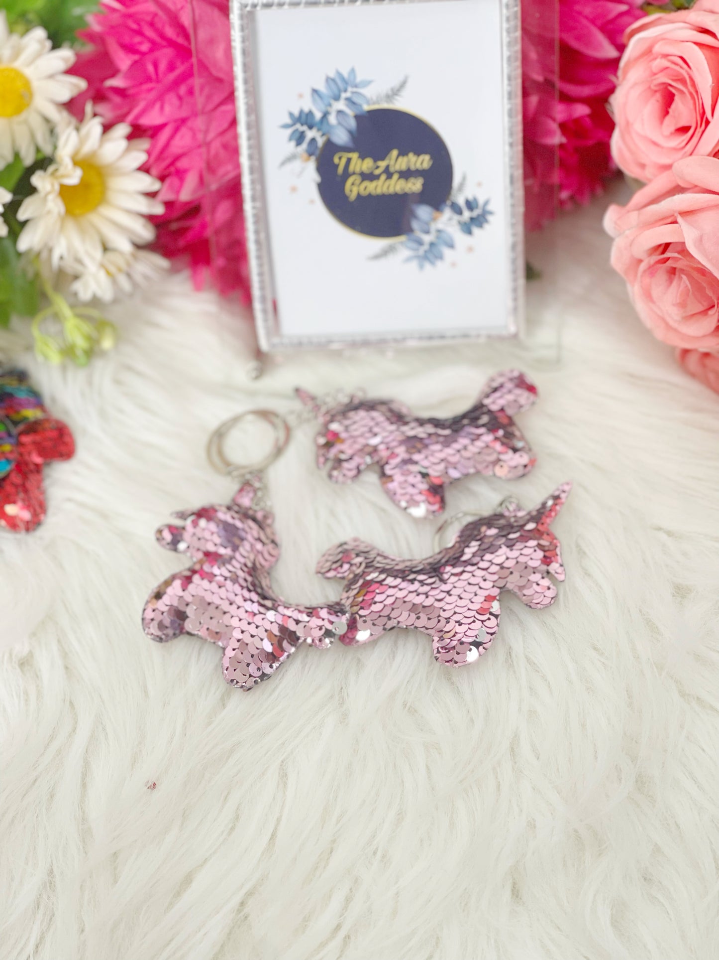 Unicorn sequence keychain