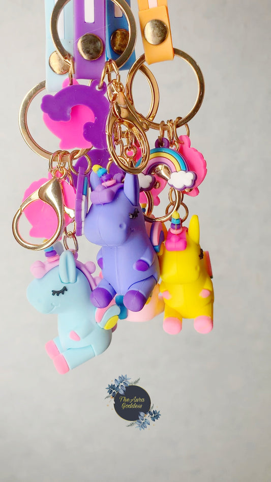 Unicorn charm keychain