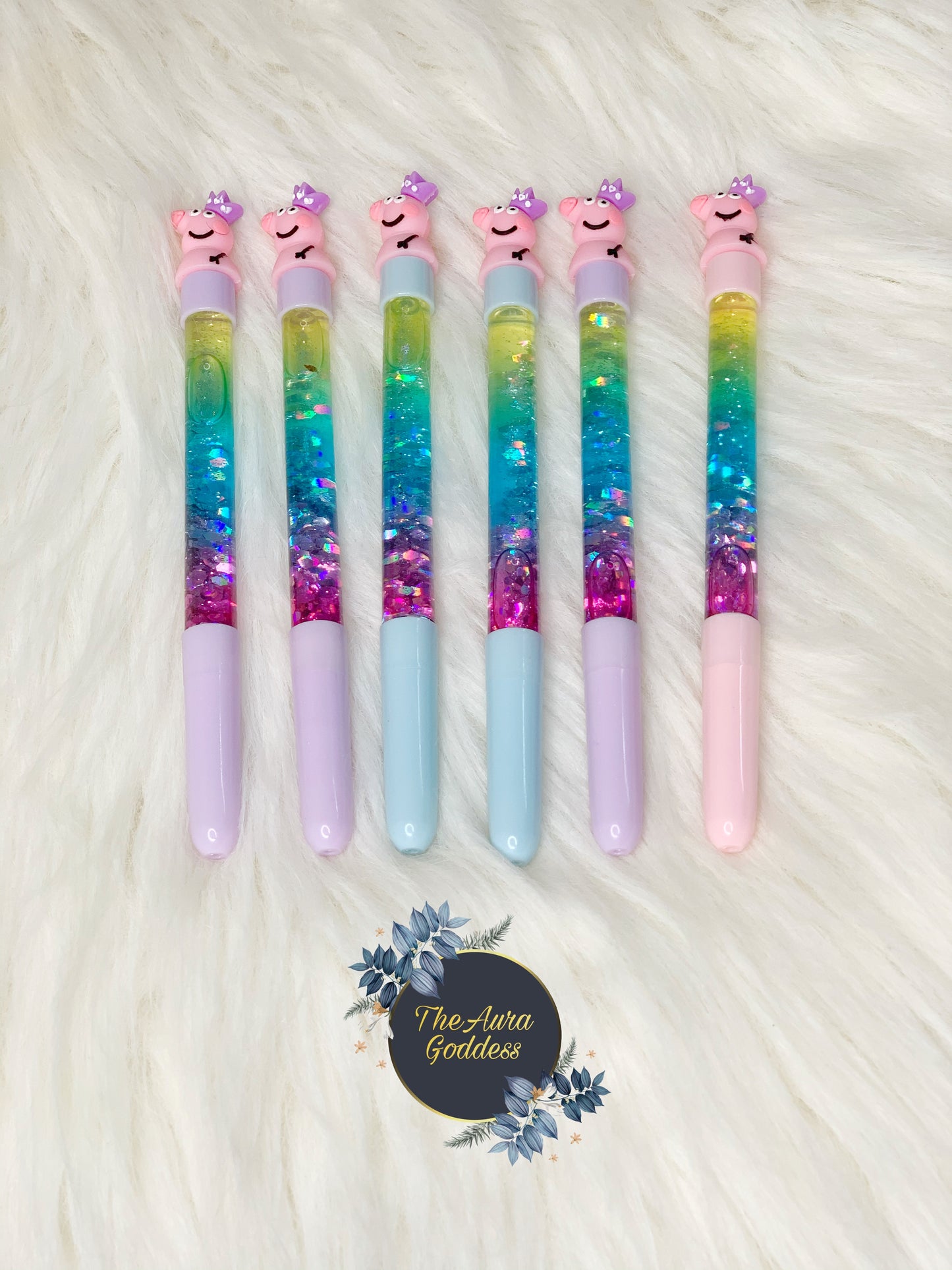 Peppa pig glitter pen