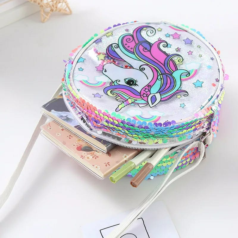 Unicorn sequin sling bag