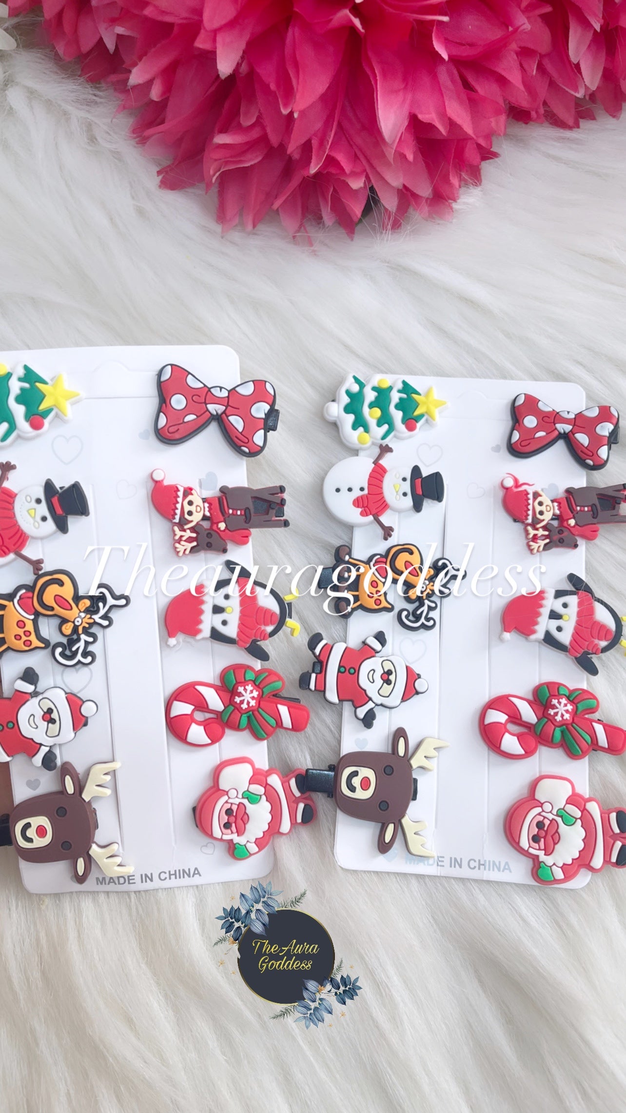 Christmas clips set of 10