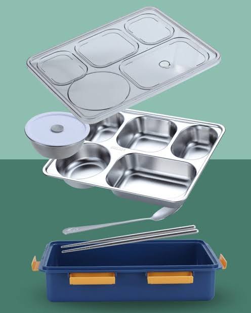 Stainless steel lunch box 5 compartment