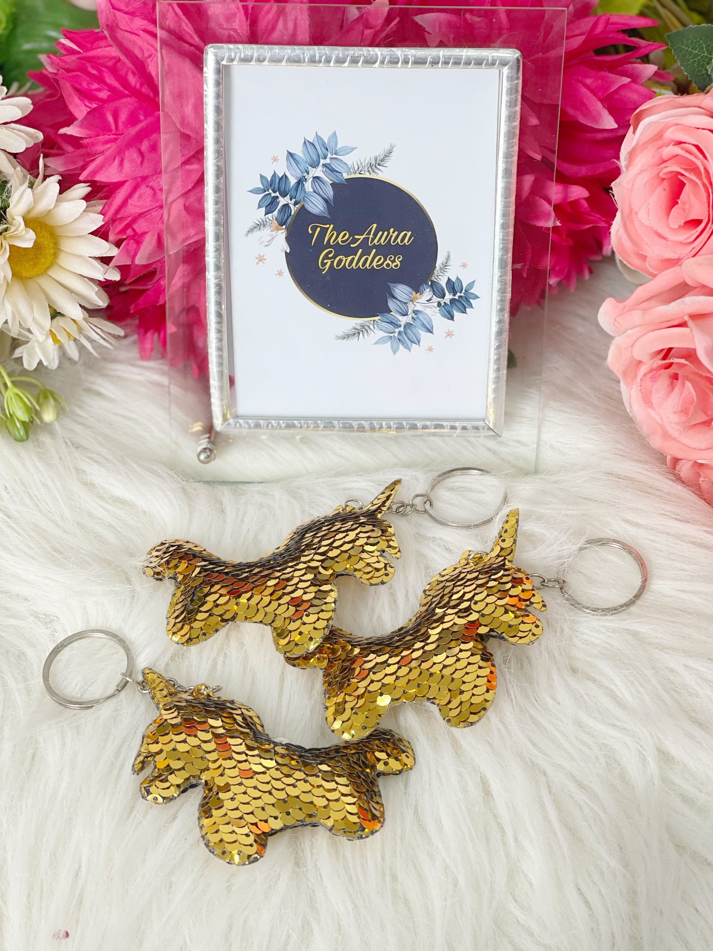 Unicorn sequence keychain