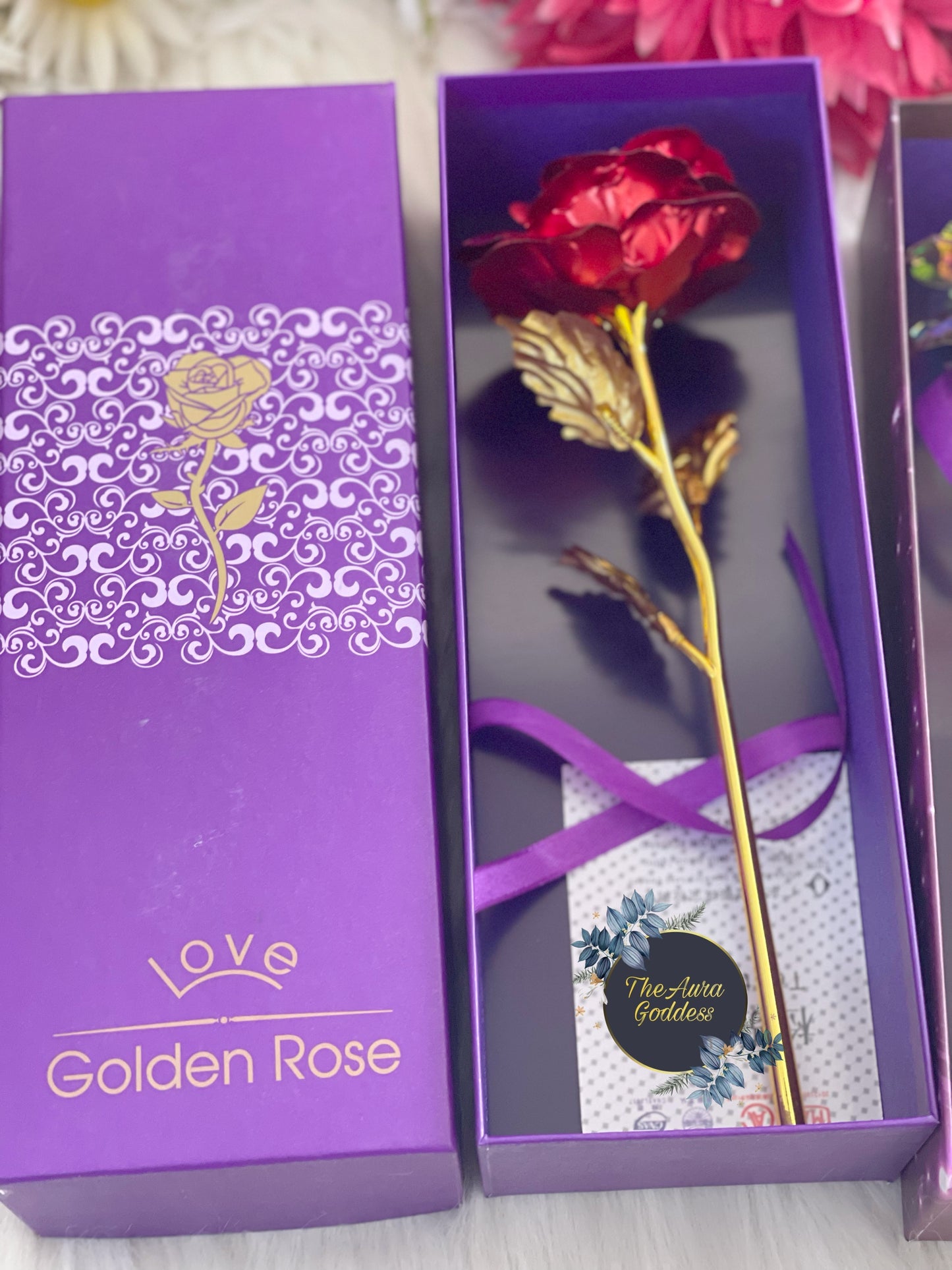 Galaxy rose with gift box