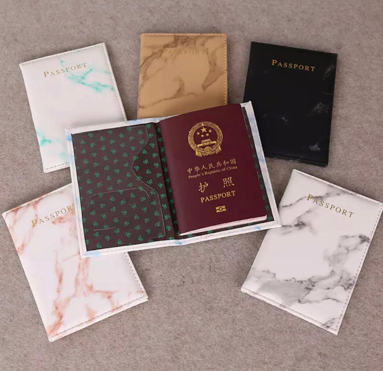 Marble Passport covers