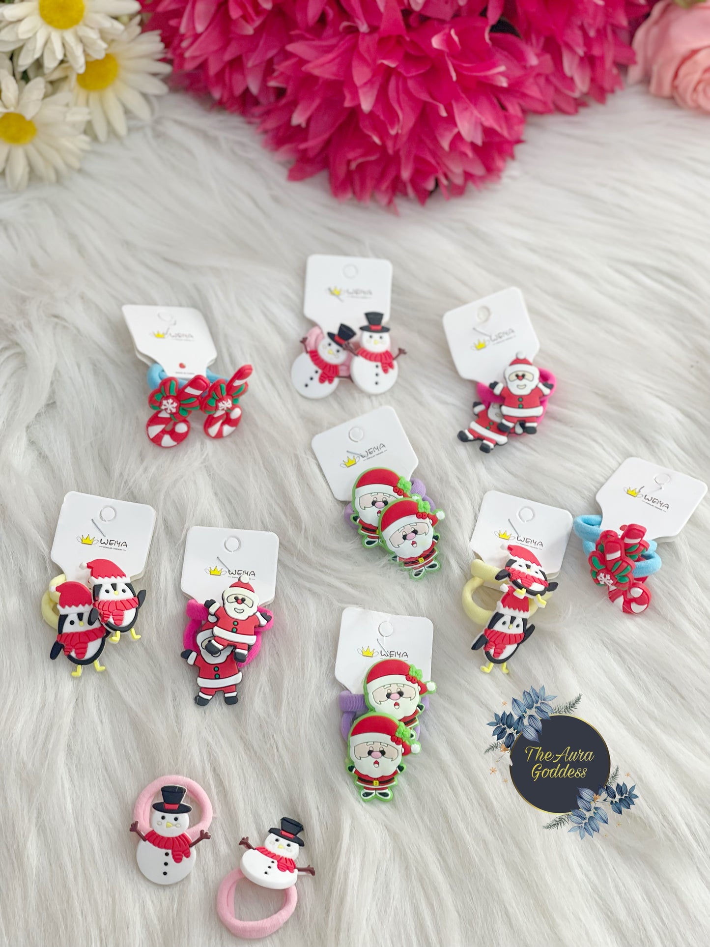 Christmas hair ties