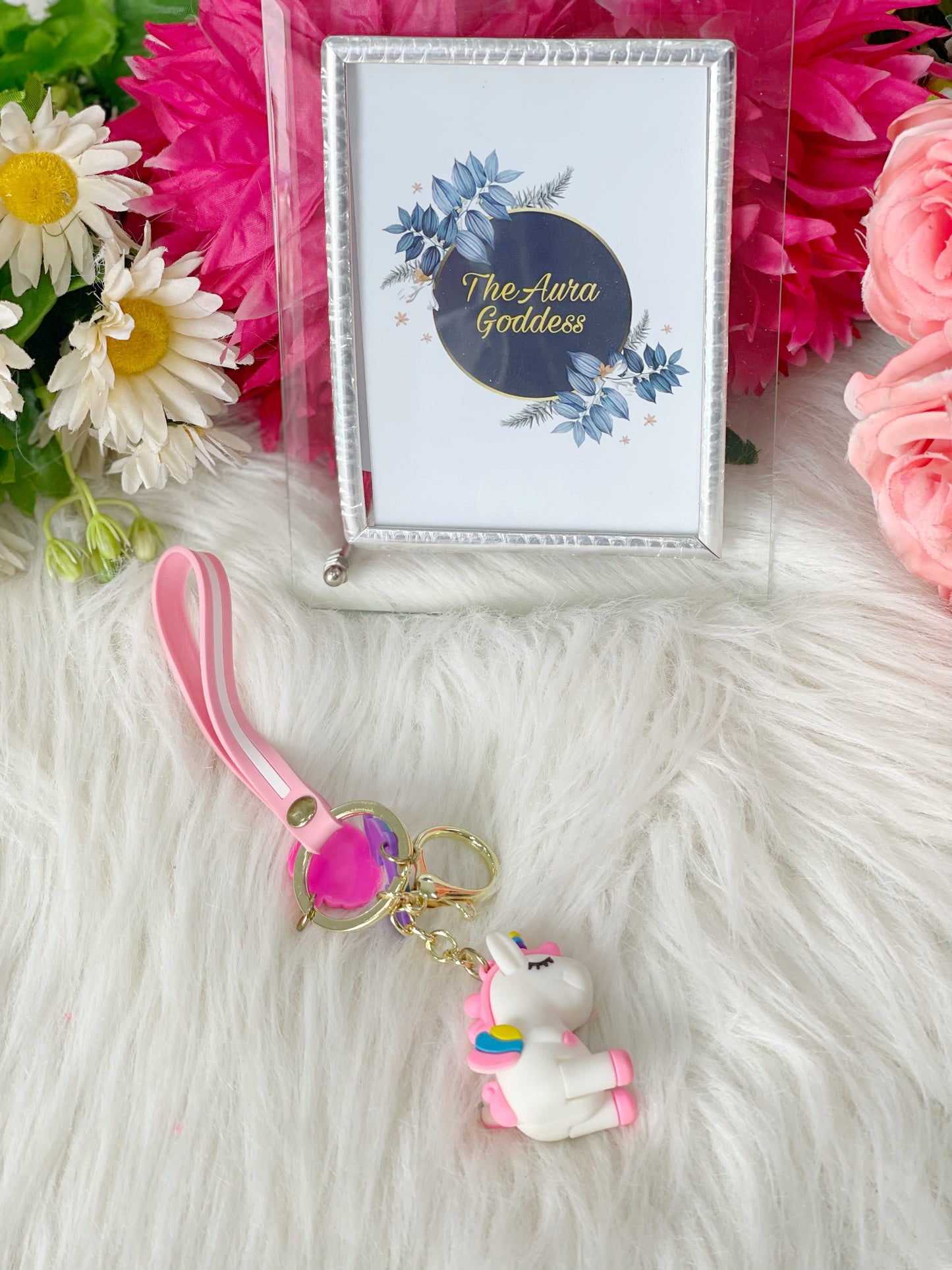 Unicorn charm keychain