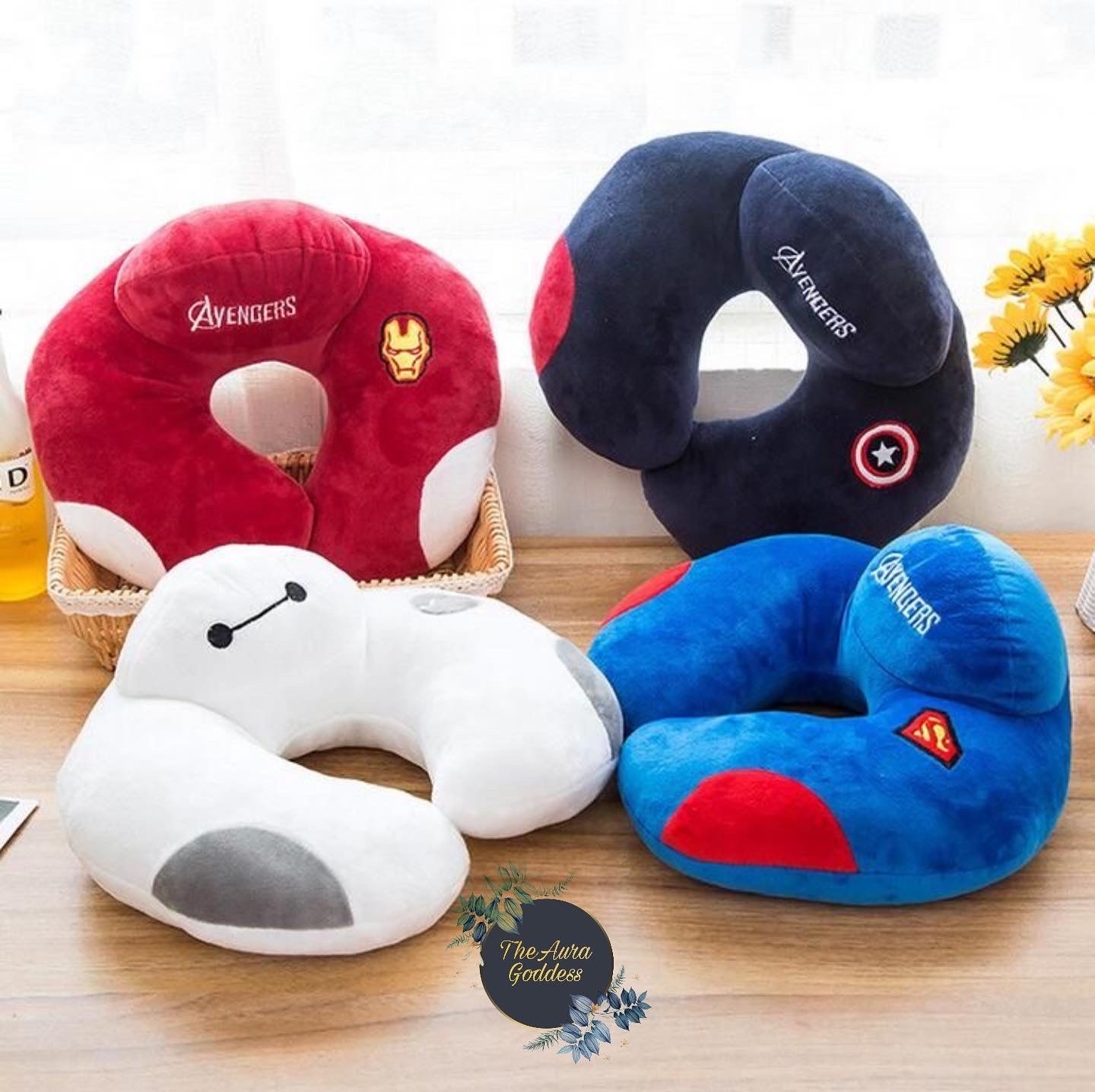 Avengers character U shape neck pillow