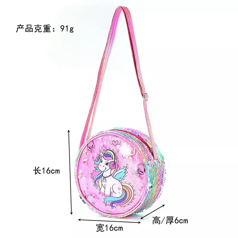 Unicorn sequin sling bag