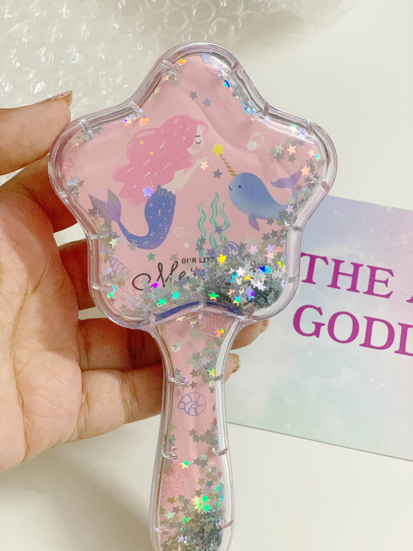 Unicorn glitter brush comb