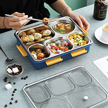 Stainless steel lunch box 5 compartment